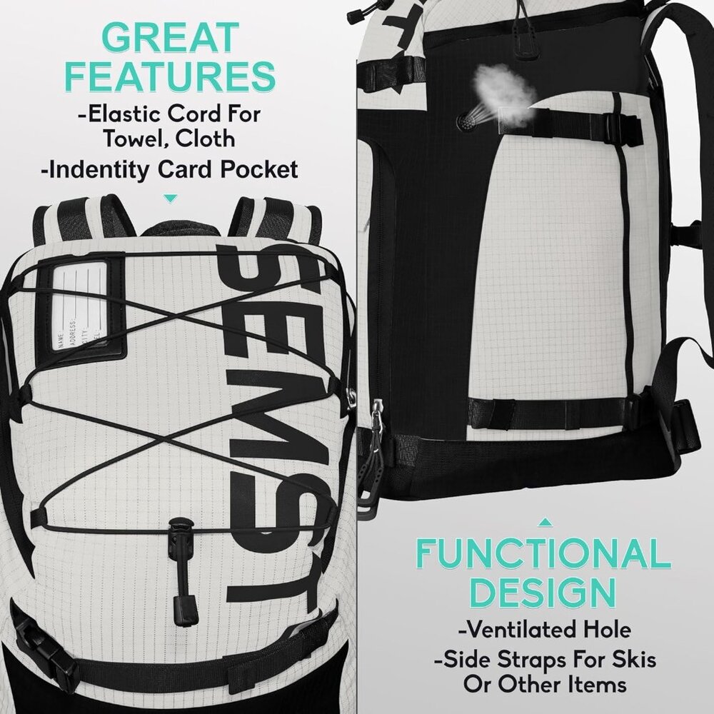 Snowboard Waterproof  Boots Travel Backpack 55L - Picture 7 of 9